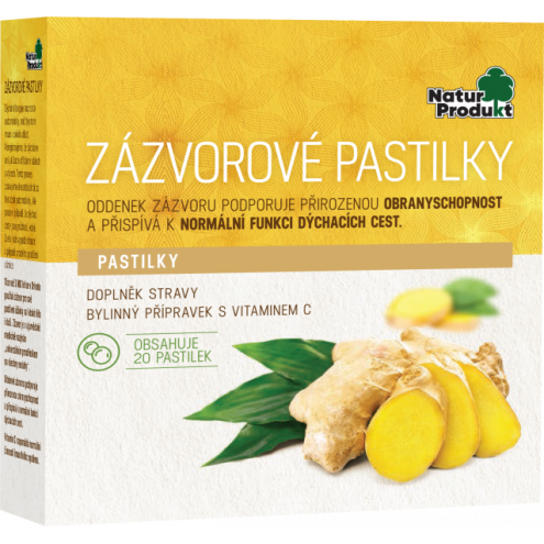 NaturProdukt Zázvorové pastilky 20 pastilek